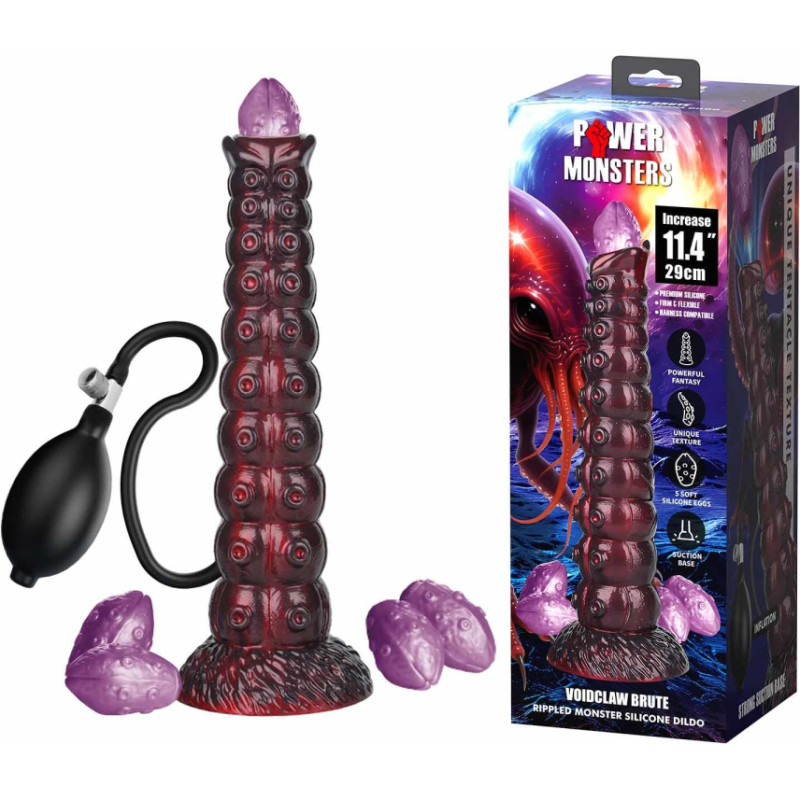 Power Monsters Voidclaw Brute – 29 cm Rippled Monster Silicone Dildo