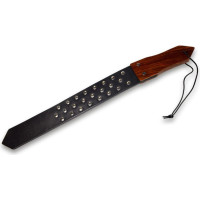 Prowler RED Leather and Wood Studded Paddle