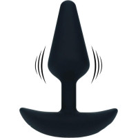 Levelz Classic Vibrating Silicone Anal Plug - S - Black