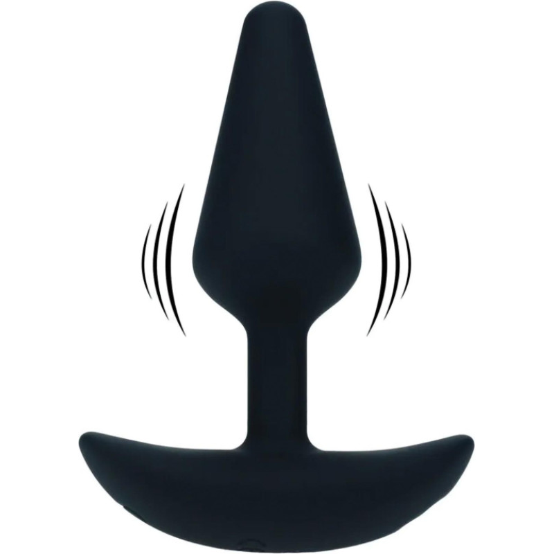 Levelz Classic Vibrating Silicone Anal Plug - S - Black