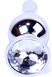B - Series Heavyfun Plug-Jewellery Silver BUTT PLUG- Clear