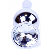 B - Series Heavyfun Plug-Jewellery Silver BUTT PLUG- Clear
