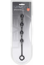 Levelz By Shots Ūdens piliena formas silikona anālās bumbiņas - S - 20 mm - melnas