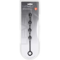 Levelz By Shots Ūdens piliena formas silikona anālās bumbiņas - S - 20 mm - melnas