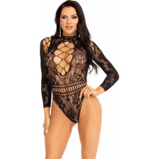 Leg Avenue High Neck Lace and Net Bodysuit