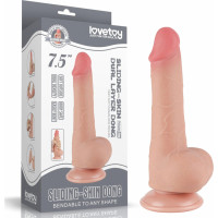 Lovetoy 7.5'' Sliding Skin Dual Layer Dong Flesh
