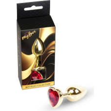 Mylove Toys - Jewellery Gold  Heart PLUG- Red