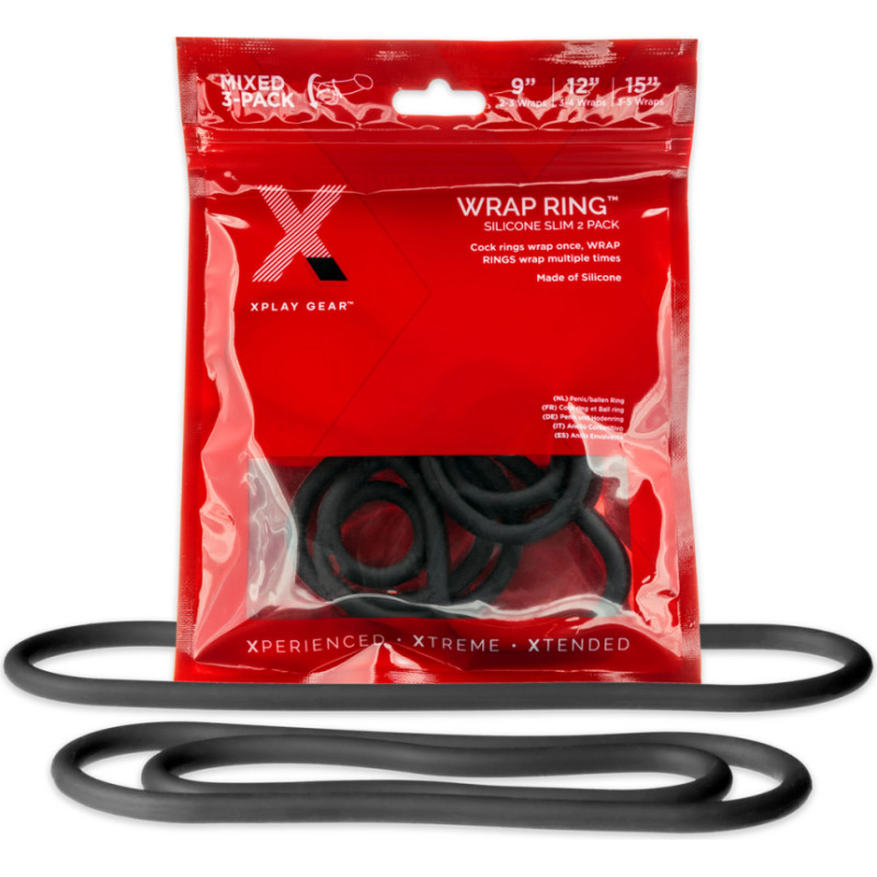 Perfectfitbrand Slim Wrap Gredzens - Cockring 3-Pack - 3 gab