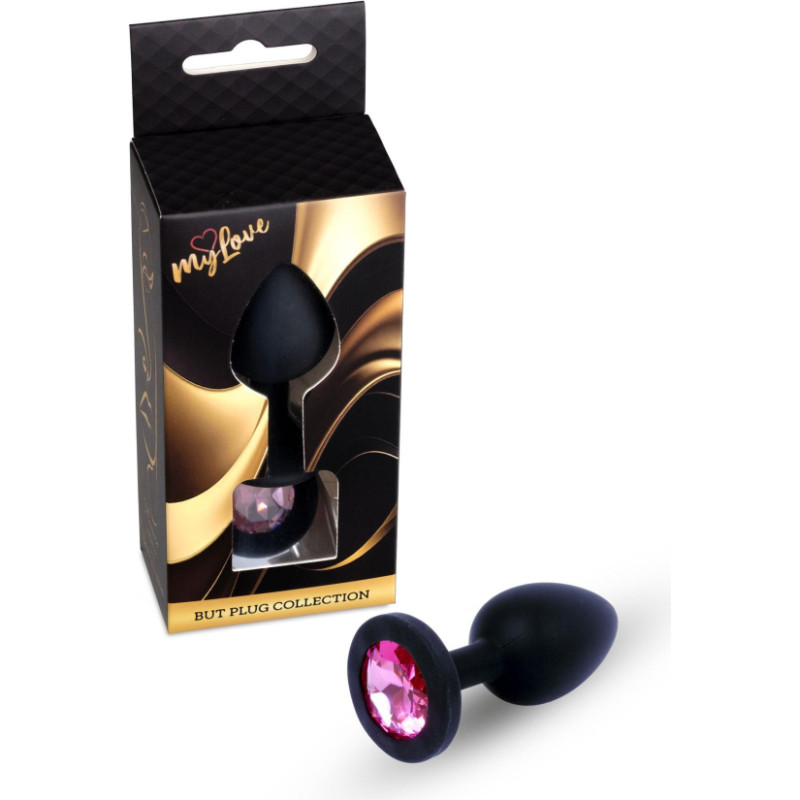 Mylove Toys - Jewellery Black Silicone PLUG Medium