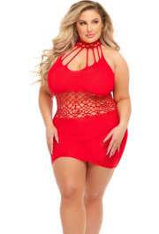 Pink Lipstick Lingerie RICH B PHASE DRESS RED, QUEEN