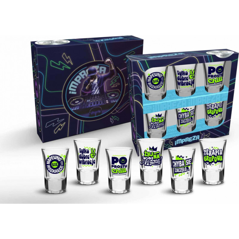 House Of Mugs Shot On - Zestaw 6 Kieliszków - 35ml - Impreza