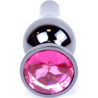 B - Series Heavyfun Plug-Jewellery Dark Silver BUTT PLUG- Pink