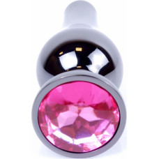 B - Series Heavyfun Plug-Jewellery Dark Silver BUTT PLUG- Pink