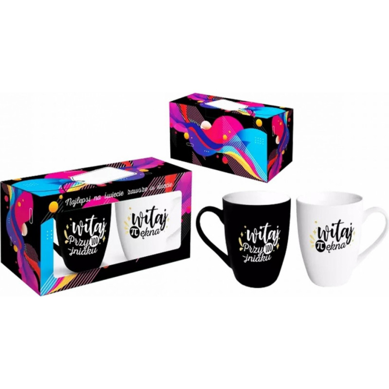 Bgtech Kubki-ON&ONA-Witaj przystojniaku/Witaj piękni - zestaw dwóch kubków Baryłka soft 300ml