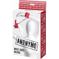 Anonymo By Toyfa Anonymo handcuffs, PU leather, red, 27 cm