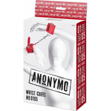 Anonymo By Toyfa Anonymo handcuffs, PU leather, red, 27 cm