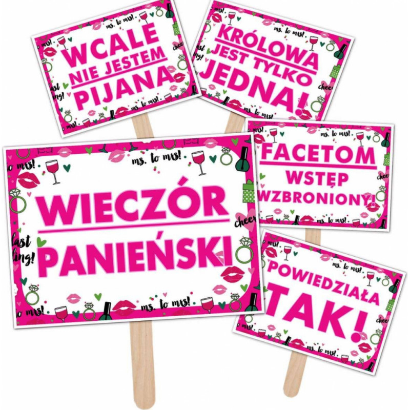 Propaganda Tabliczki do fotobudki z napisami