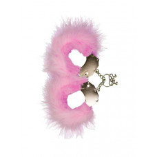Adrien Lastic Kajdanki-Śmieszna zabawka-kadanki - Metallic Handcuffs,Feather Cov.. Pink