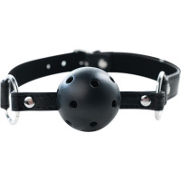 Fantasy Black breathable ball gag with adjustable
strap.
