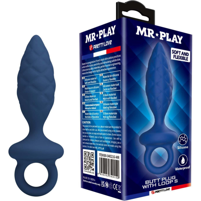 Mr. Play Butt Plug with Loop – Size S