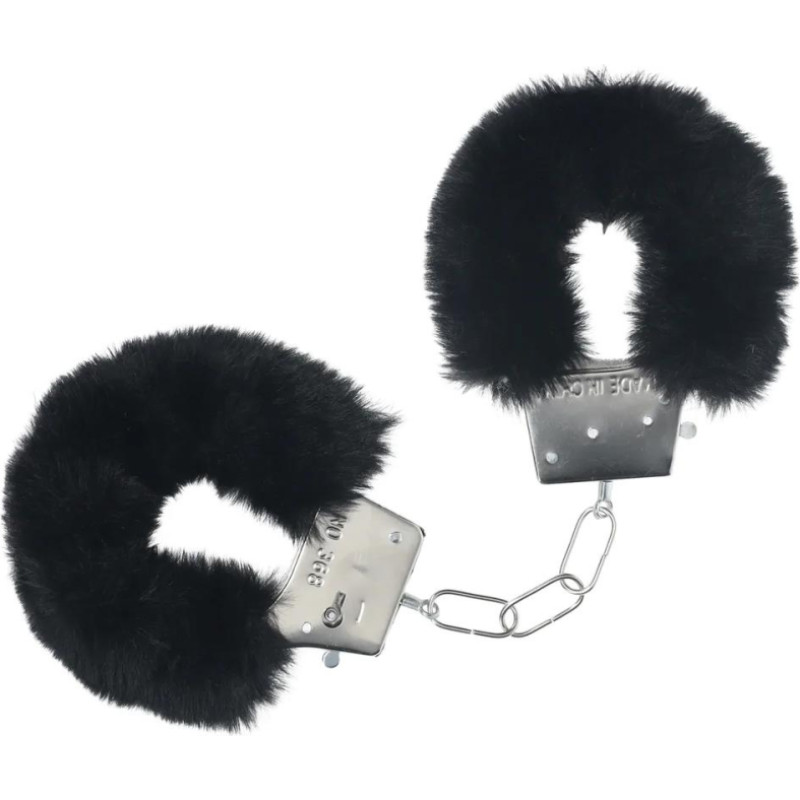 Ouch! Classic Fluffy Handcuffs - Black