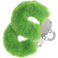 Ouch! Heavy-duty Fluffy Handcuffs - Green
