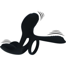 Levelz Triple Motor Vibrating Silicone Cockring - Black