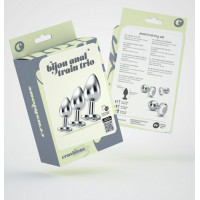 Crushious Bijou — Trío de Entrenamiento Anal — 3 Tapones Joyas — Transparente