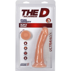 Doc Johnson Slim D – reālistisks ULTRASKYN dildo ar bumbiņām – 6/15 cm