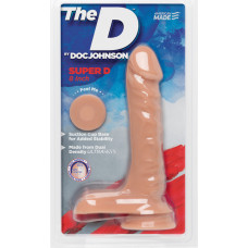 Doc Johnson Super D - reālistisks ULTRASKYN dildo - 8 / 20 cm