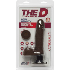 Doc Johnson Perfect D - realistiškas ULTRASKYN dildo su kamuoliukais - 7 / 18 cm