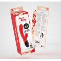 Crushious Dare Dong - Vibrador Conejito Recargable - Rojo