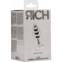 Rich By Shots Rievots dimanta dābelis - 2.8 / 7 cm - Sudrabs