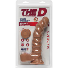 Doc Johnson Ragin' D — reālistisks ULTRASKYN dildo ar bumbiņām — 9/22 cm