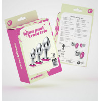 Crushious Bijou — Trío de Entrenamiento Anal — 3 Tapones Joyas — Rosa