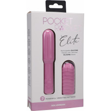 Doc Johnson Elite - Mini vibrators ar maināmu uzgali - 4/10 cm