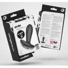 Crushious Octo — Plug Anal de Golpeo ar Control Remoto — Negro