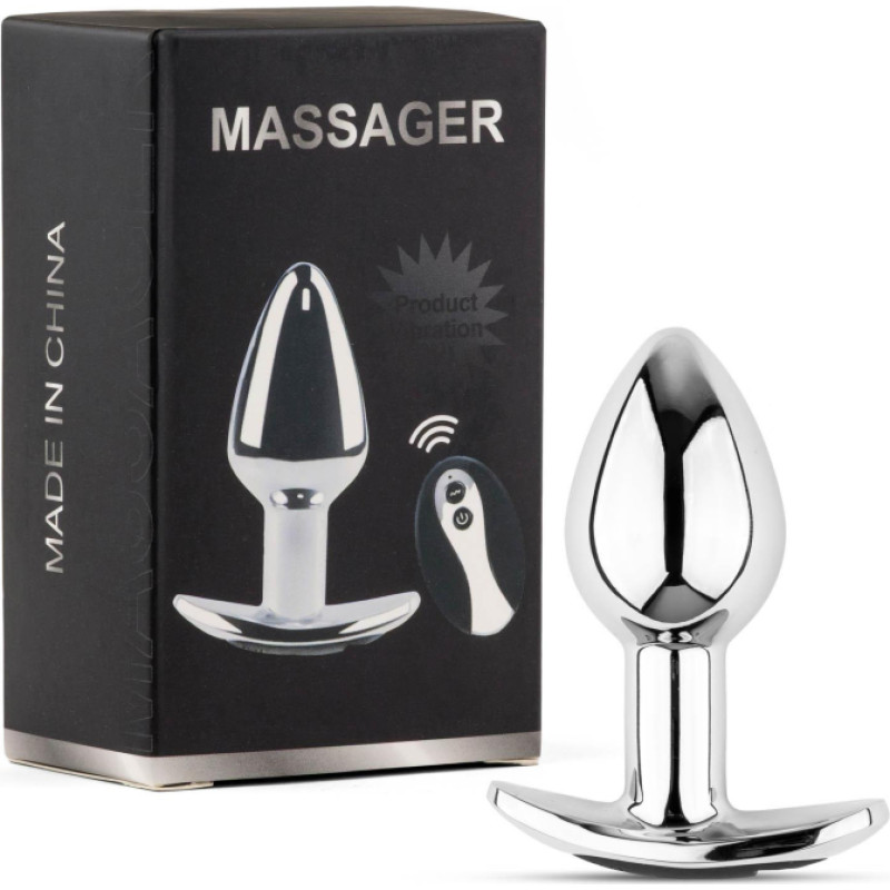 B - Series Heavyfun Metal Butt Plug M Vibrator USB - Remote Control