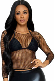Leg Avenue Elastane Long Sleeved Fishnet Shirt