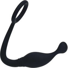 Levelz Silicone Cockring with Prostate Stimulator - M - Black