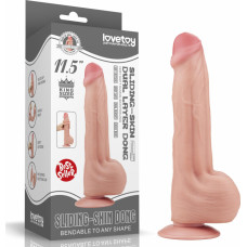 Lovetoy 11.5'' King Sized Sliding Skin Dual Layer Dong