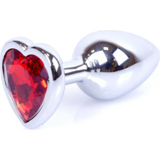 B - Series Heavyfun Plug-Jewellery Silver  Heart PLUG- Red