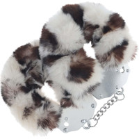 Ouch! Heavy-duty Fluffy Handcuffs - Snow Leopard
