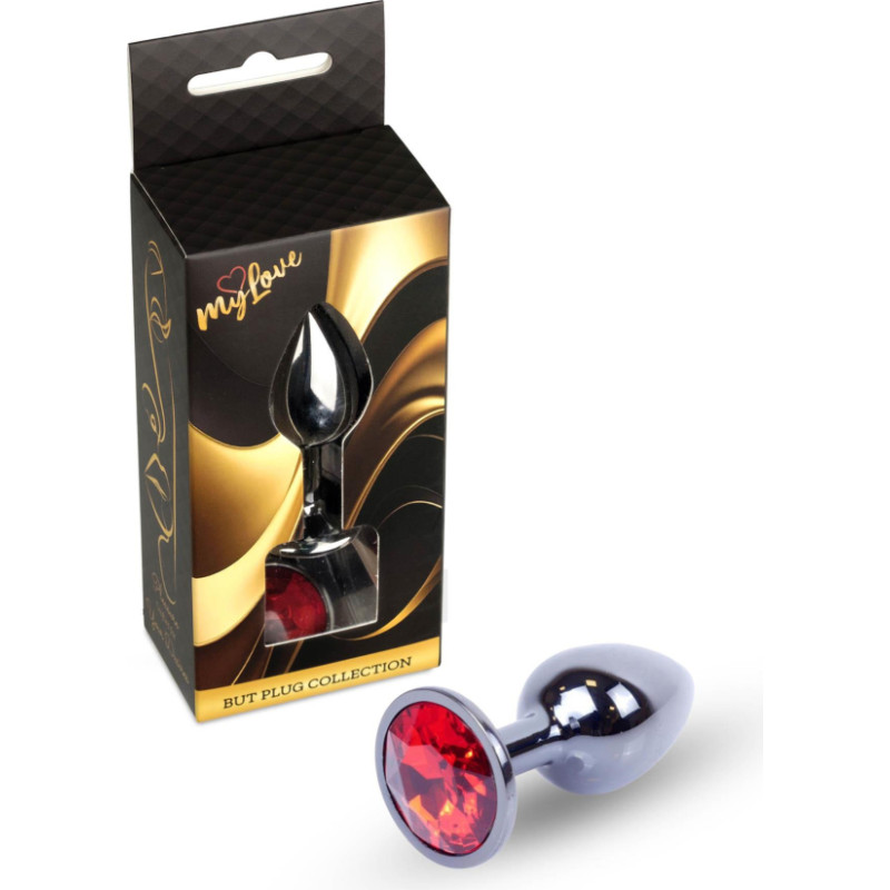 Mylove Toys - Jewellery Dark Silver PLUG- Red