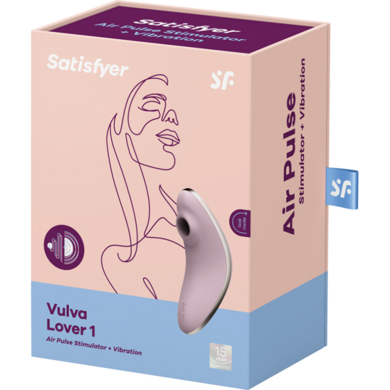 Satisfyer Vulva Lover 1 — dubultā gaisa impulsa vibrators — violets