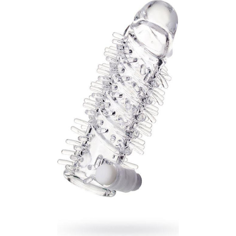 A-Toys Sleeve TOYFA A-Toys Fril, with vibro bullet, TPR, transparent, 13,4 cm