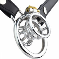 Kiotos Steel Chastity Device Cone Cell with Belt