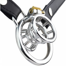 Kiotos Steel Chastity Device Cone Cell with Belt