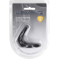 Levelz By Shots Double O Silicone Cockring - L - Black