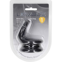 Levelz By Shots Wide Double O Silicone Cockring - L - Black